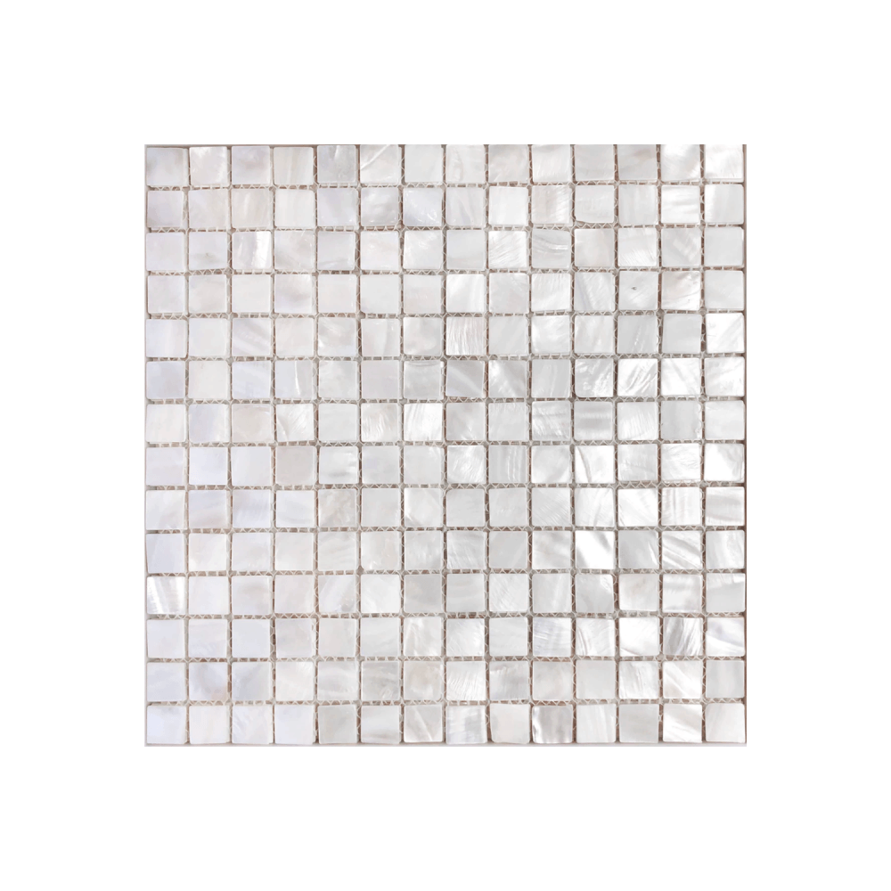 โมเสคเปลือกหอย TIMELESS TILES รุ่น PEARL SEASHELL MOSAIC 30 X 30 ซม. สีขาว IVORY WHITE ทรงสี่เหลี่ยมจัตุรัส ผิวเงา_0
